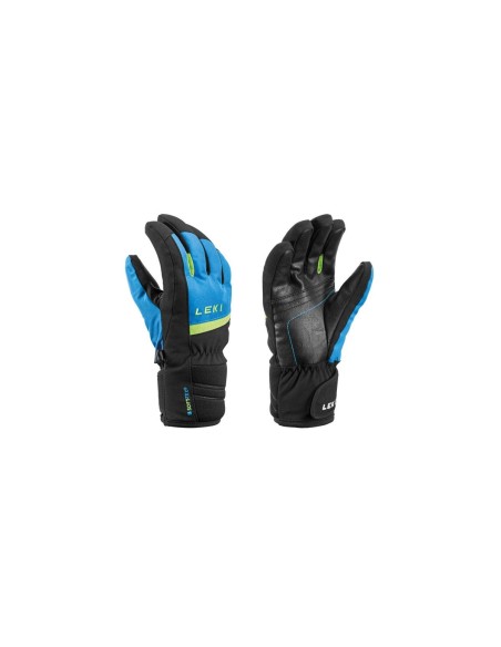 LEKI MAX JR BLACK ROYAL LIME