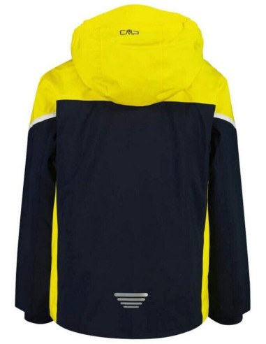 CMP KID JACKET SNAPS HOOD BLACK BLUE
